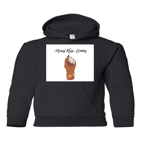 Mega Rich Money Keep Coming Ladies Hand Youth Hoodie