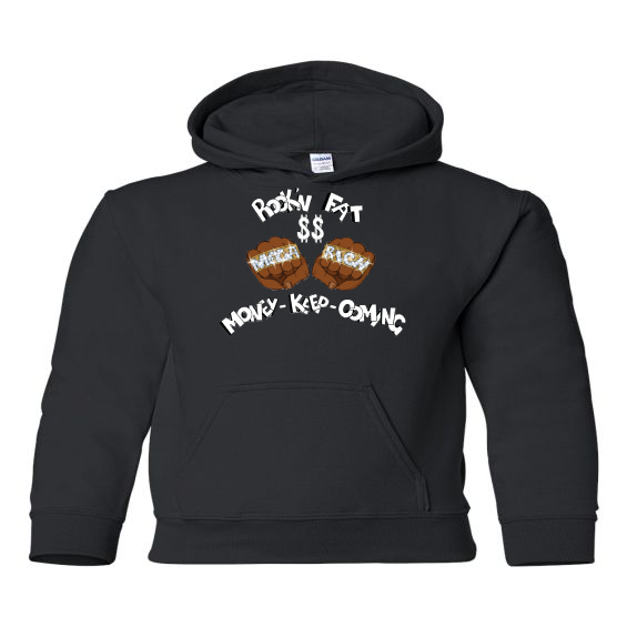 Rock'n Fat $$ Mega Rich Fists Youth Hoodie