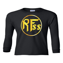 Load image into Gallery viewer, Rock&#39;n Fat $$ Gold Medallion Youth Longsleeve T-Shirt
