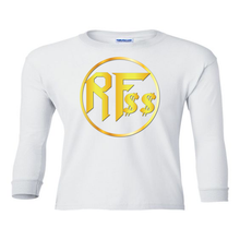 Load image into Gallery viewer, Rock&#39;n Fat $$ Gold Medallion Youth Longsleeve T-Shirt
