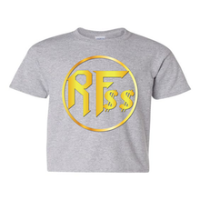 Load image into Gallery viewer, Rock&#39;n Fat $$ Gold Medallion Youth T-Shirt
